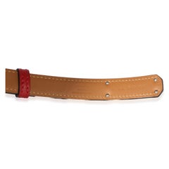 Hermès Rouge Casaque Epsom Kelly 18 Belt PHW