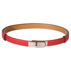 Hermès Rouge Casaque Epsom Kelly 18 Belt PHW