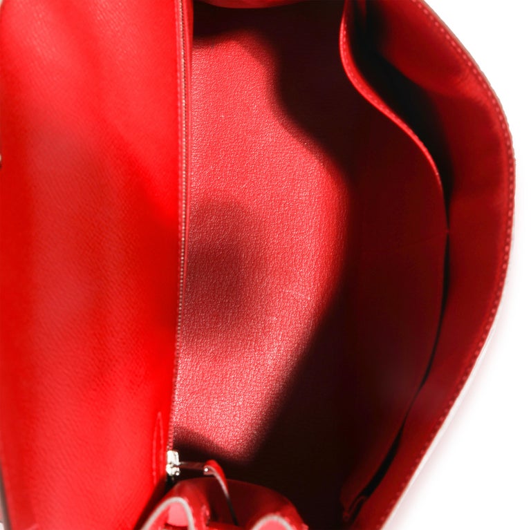 Hermes Rouge Casaque Epsom Kelly Sellier 32 For Sale 1