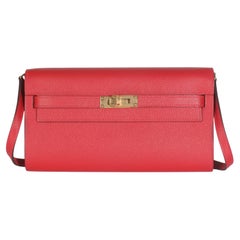 Hermès Rouge Casaque Epsom Kelly To Go GHW Hermès Rouge Casaque Epsom Kelly To Go GHW