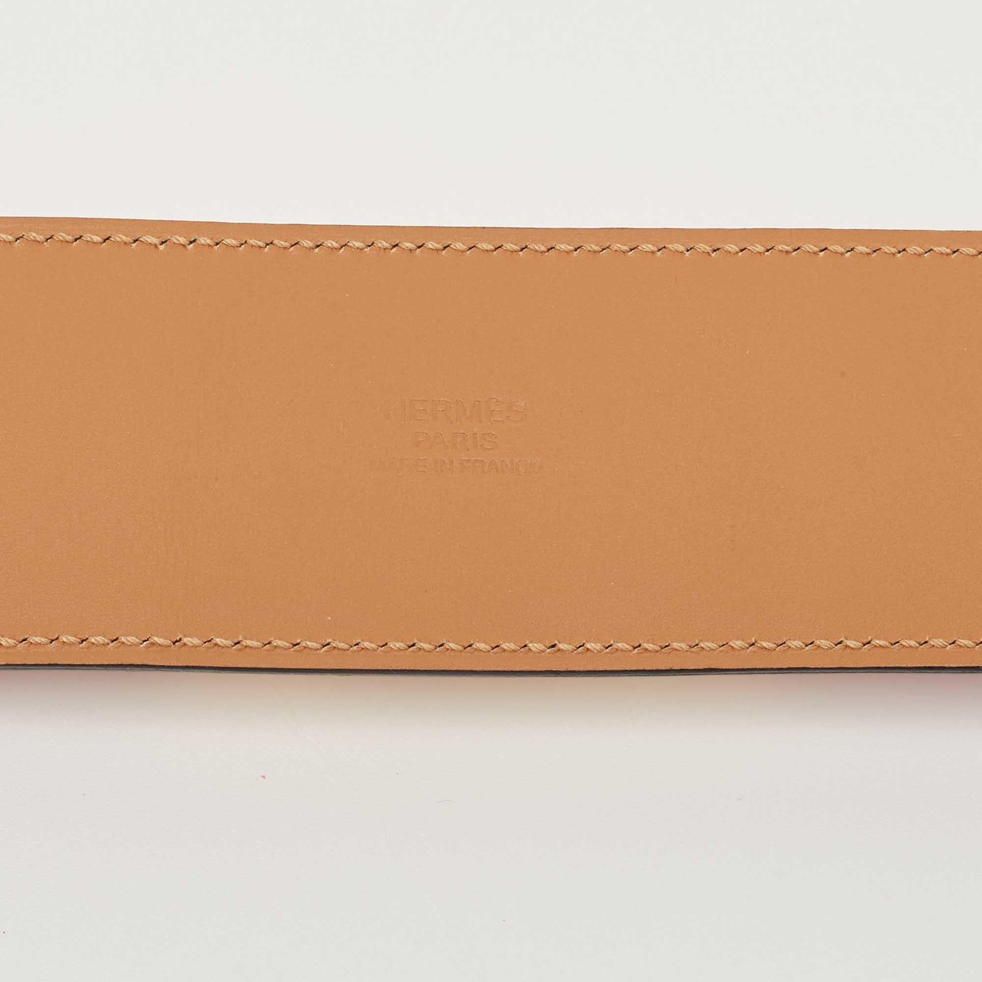Hermes Rouge Casaque Epsom Leather Collier De Chien Belt 75CM 1