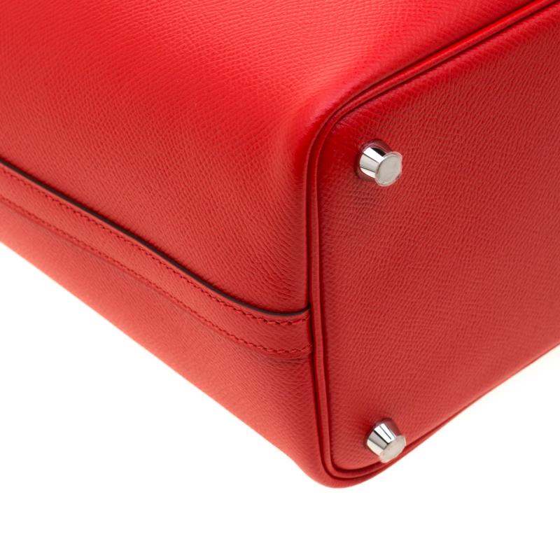 Hermes Rouge Casaque Epsom Leather Picotin Lock PM Bag 2