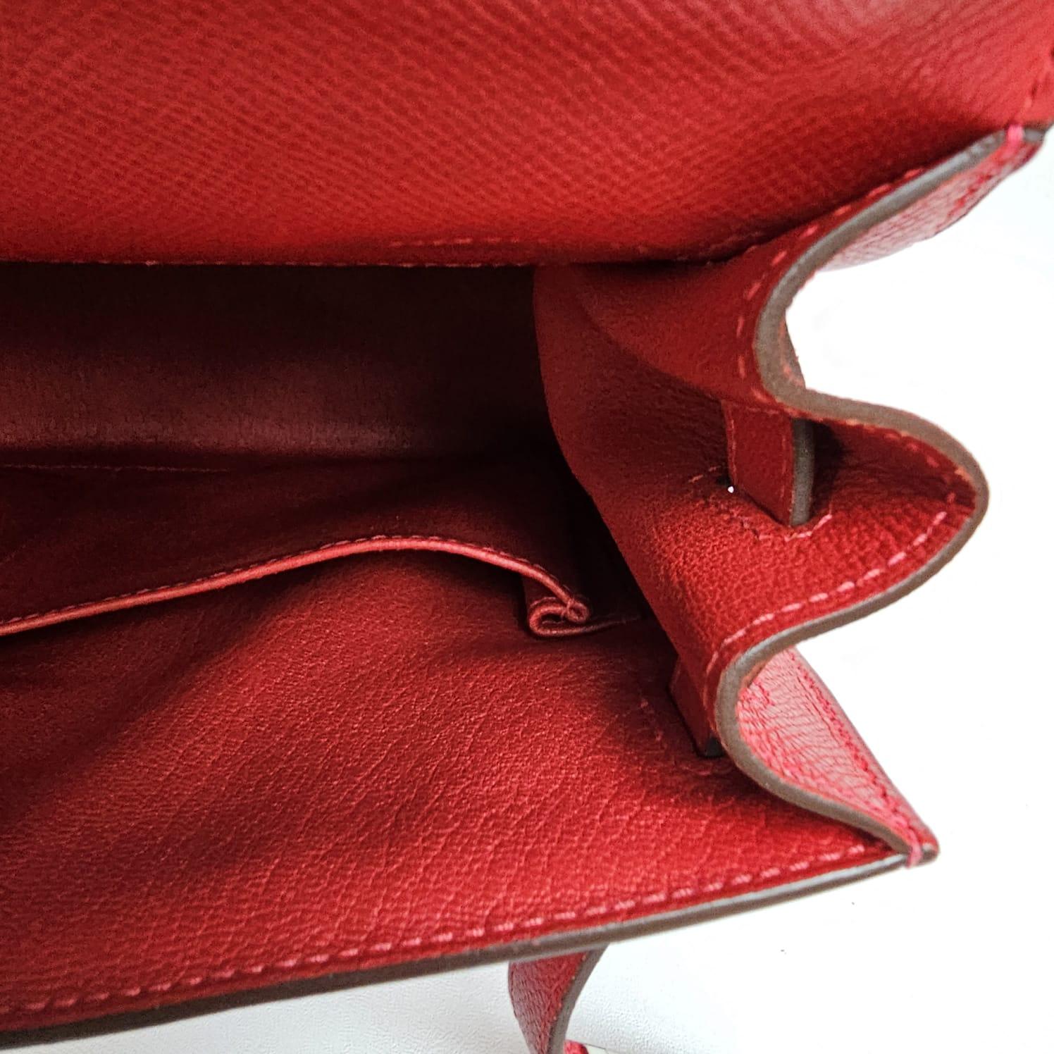 Hermes Rouge Casaque Epsom Sellier Kelly 32 Bag 14