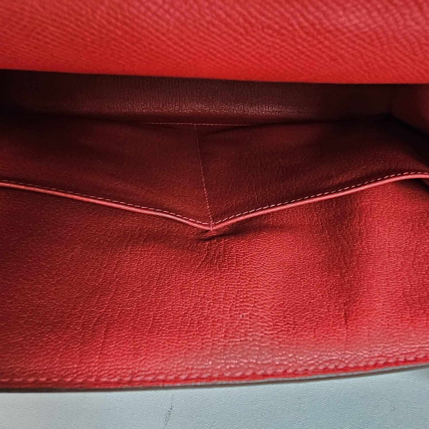 Hermes Rouge Casaque Epsom Sellier Kelly 32 Bag 15