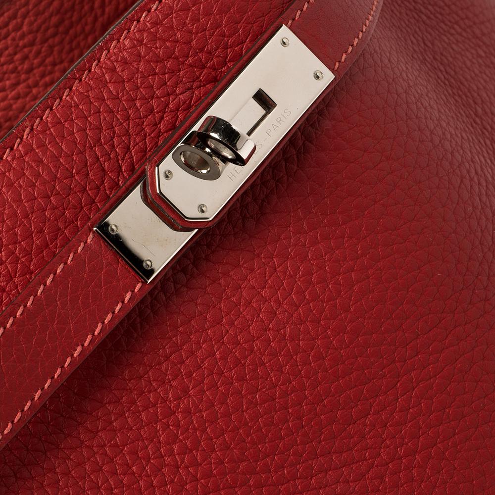 Hermes Rouge Casaque/Rose Jaipur Togo Leather Palladium Hardware So Kelly 26 Bag 2