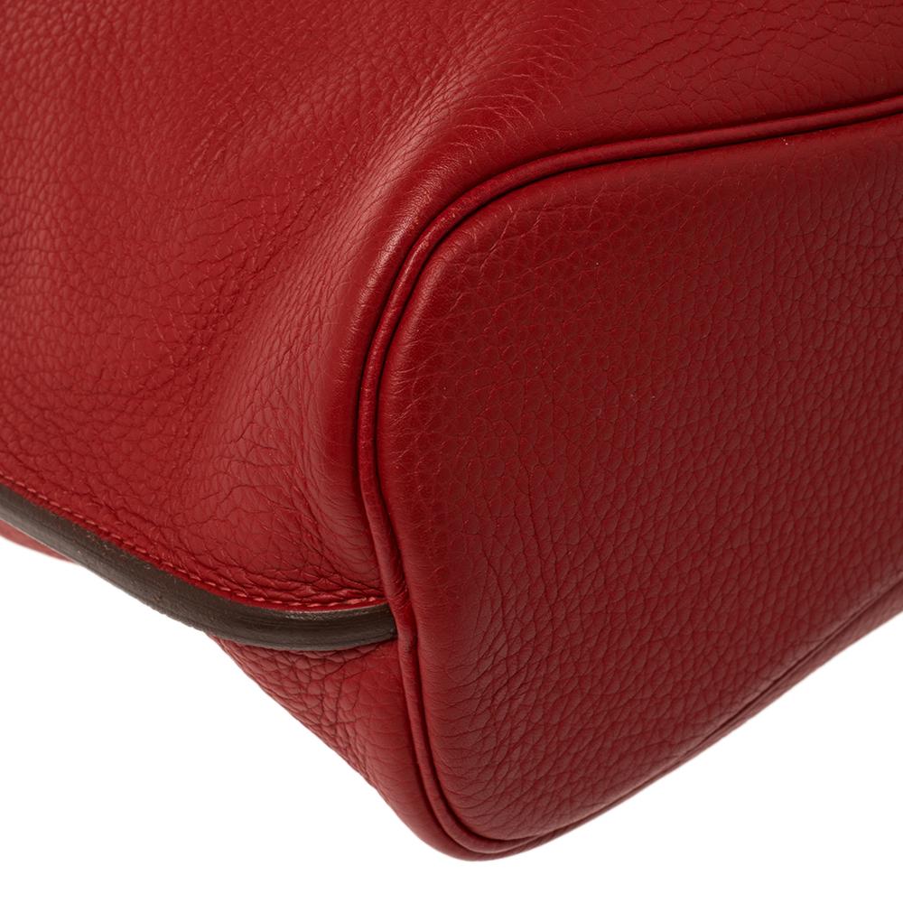Red Hermes Rouge Casaque/Rose Jaipur Togo Leather Palladium Hardware So Kelly 26 Bag