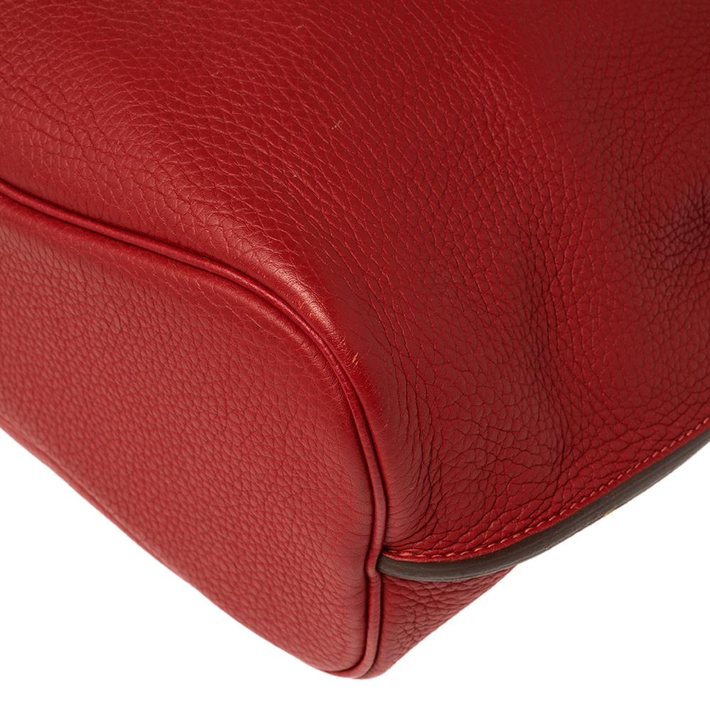 Hermes Rouge Casaque/Rose Jaipur Togo Leather Palladium Hardware So Kelly 26 Bag In Good Condition In Dubai, Al Qouz 2