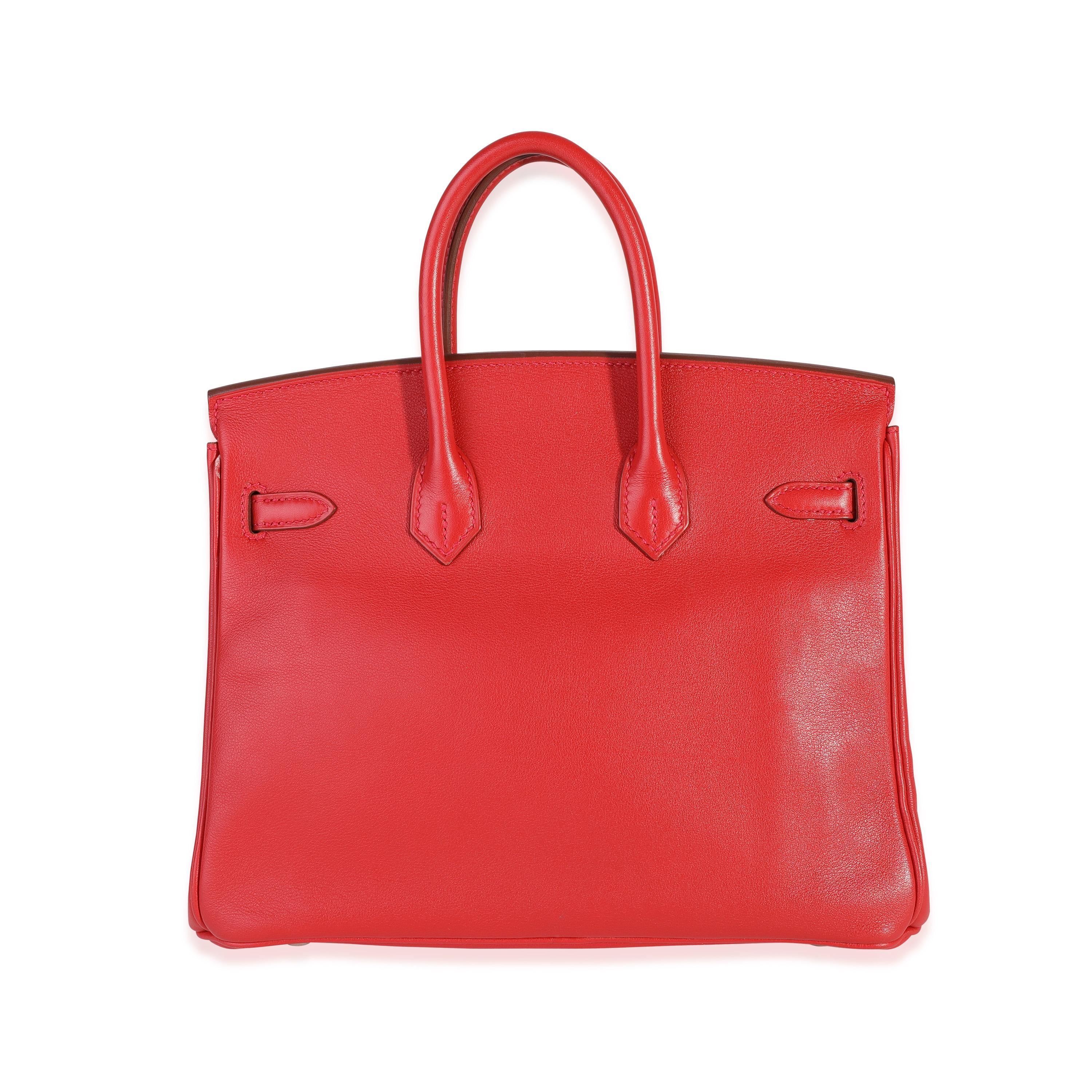 Hermès Rouge Casaque Swift Birkin 25 PHW 1