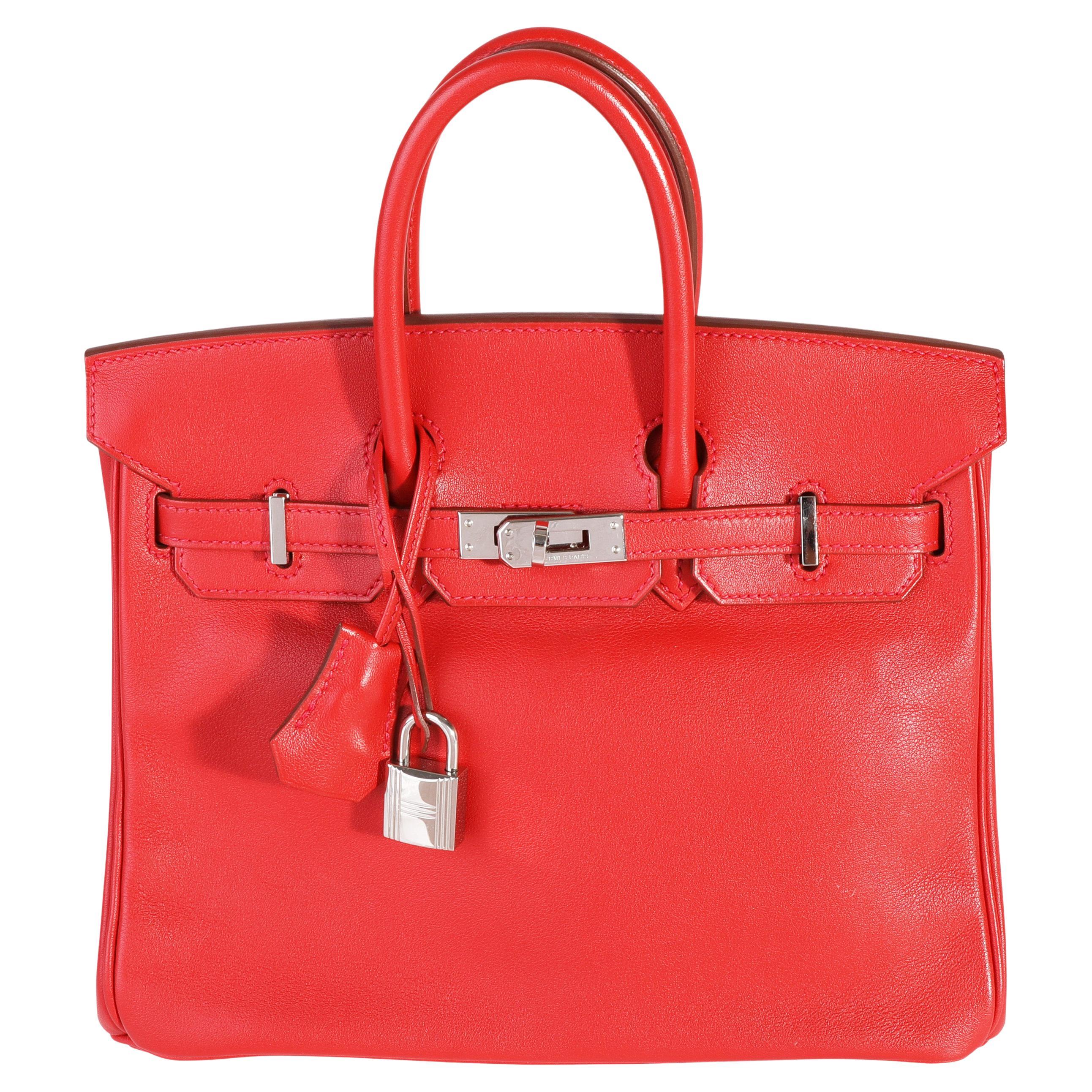 Hermès Rouge Casaque Swift Birkin 25 PHW