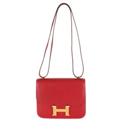 Hermes Rouge Casaque Swift Constance 18 GHW