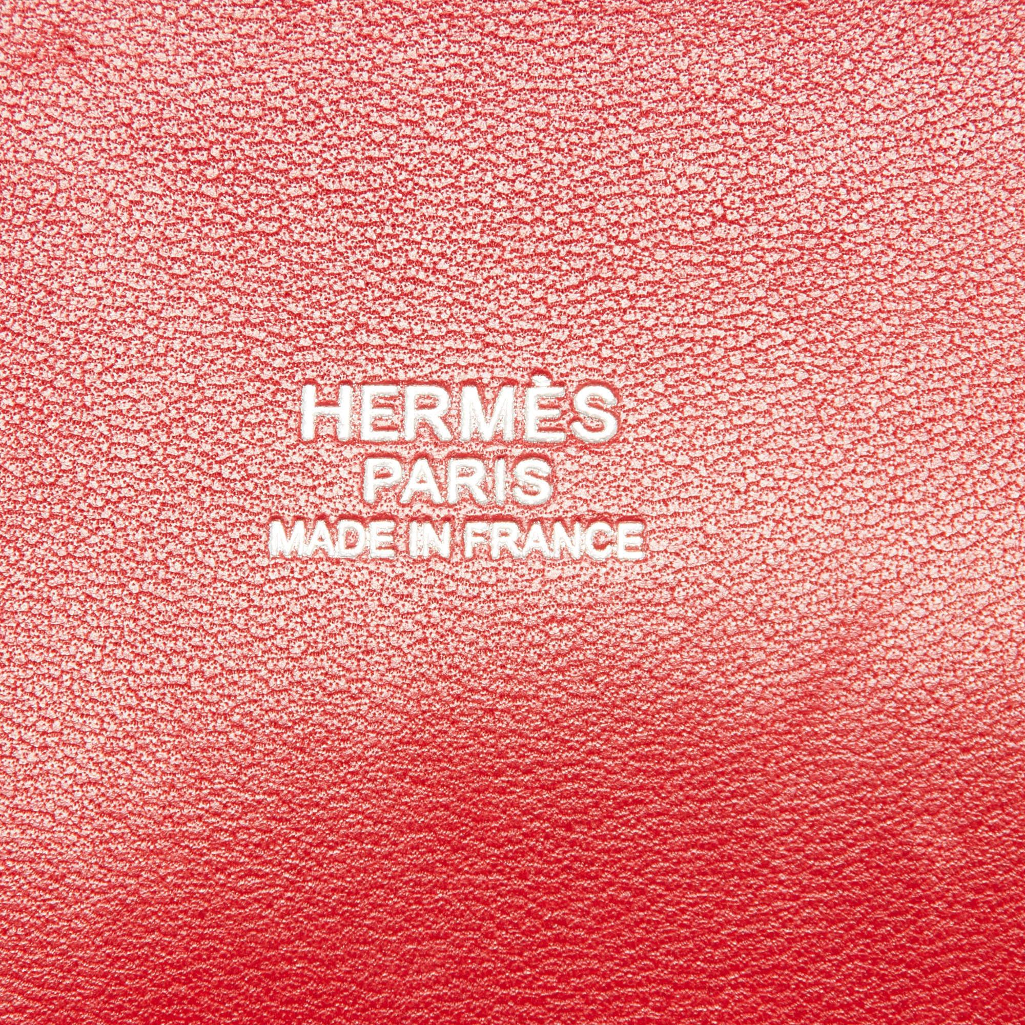 Hermes Rouge Casaque Taurillon Clemence Leather Bolide Bolide 35 Bag 14