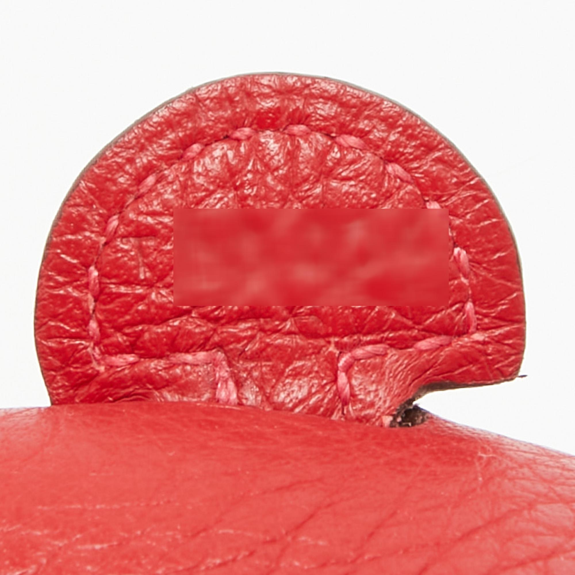 Hermès Rouge Casaque Taurillon Clemence Leather Evelyne Amazone TPM Bag 4