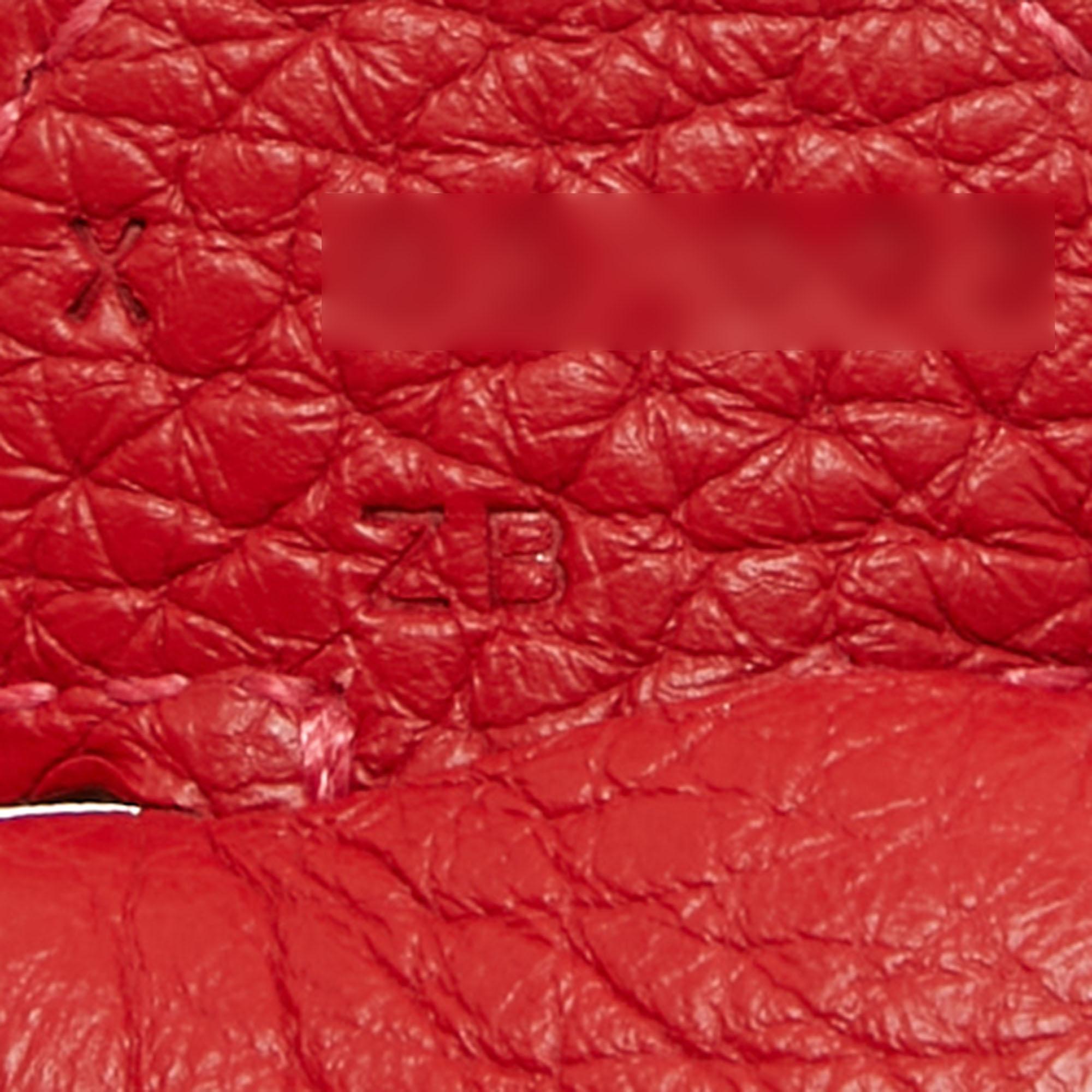 Hermès Rouge Casaque Taurillon Clemence Leder Evelyne III PM Tasche im Angebot 8