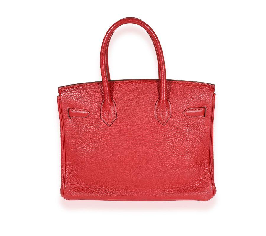 Red Hermès Rouge Casaque Togo Birkin 30 GHW For Sale