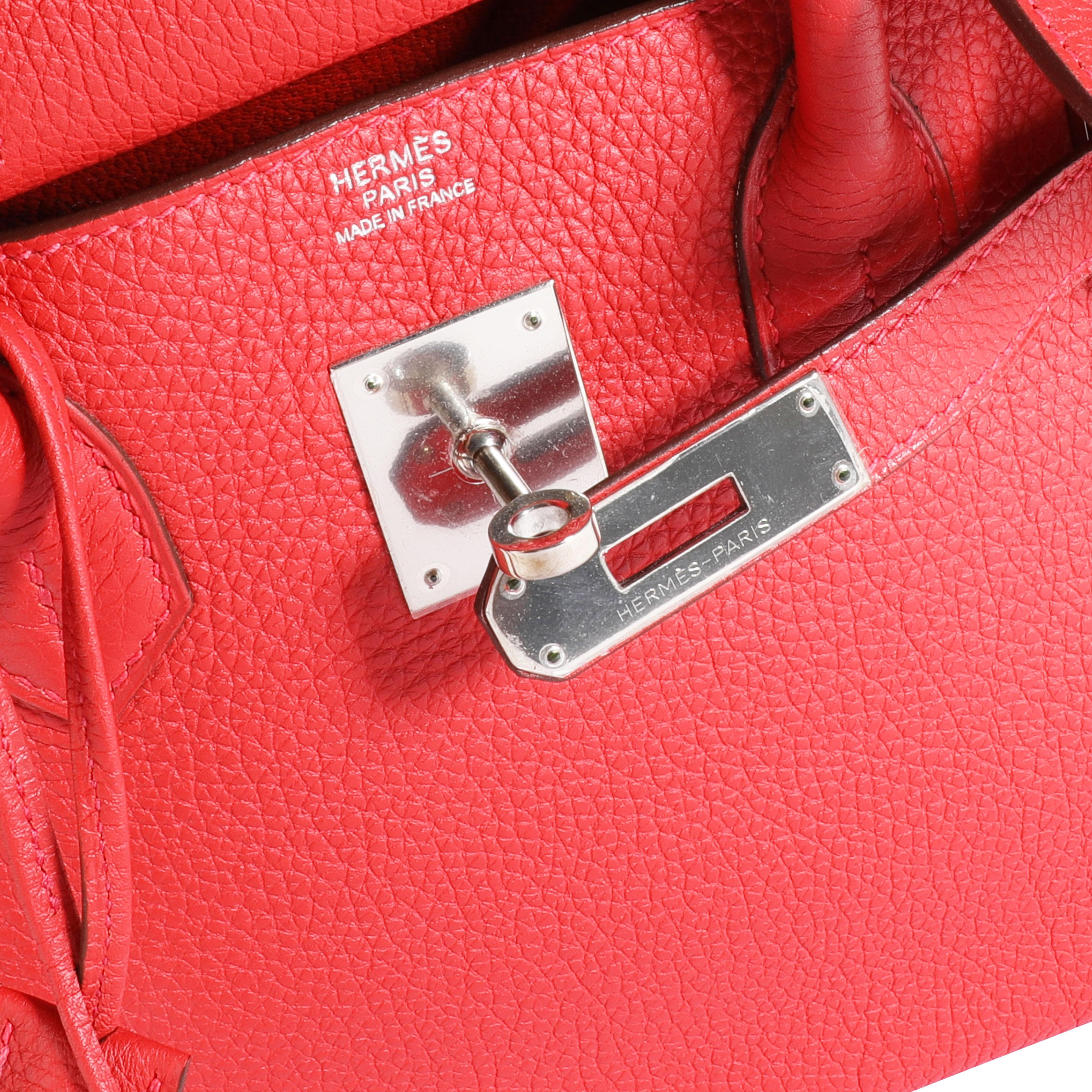 Hermès Rouge Casaque Togo Birkin 30 PHW In Good Condition In New York, NY