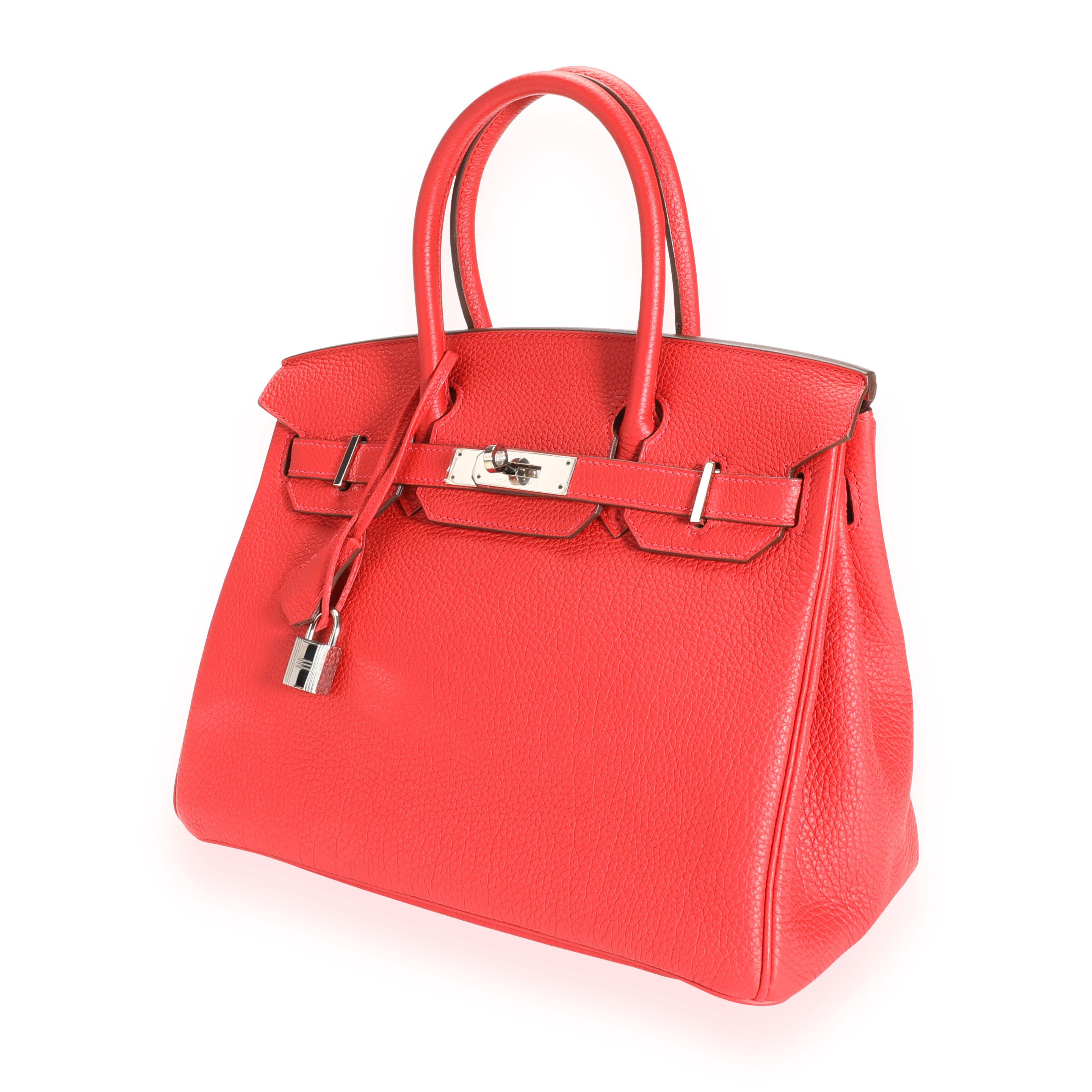 Hermès Rouge Casaque Togo Birkin 30 PHW 1