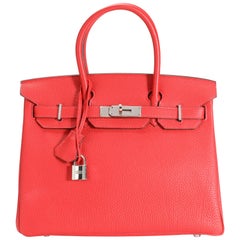 Hermès Rouge Casaque Togo Birkin 30 PHW