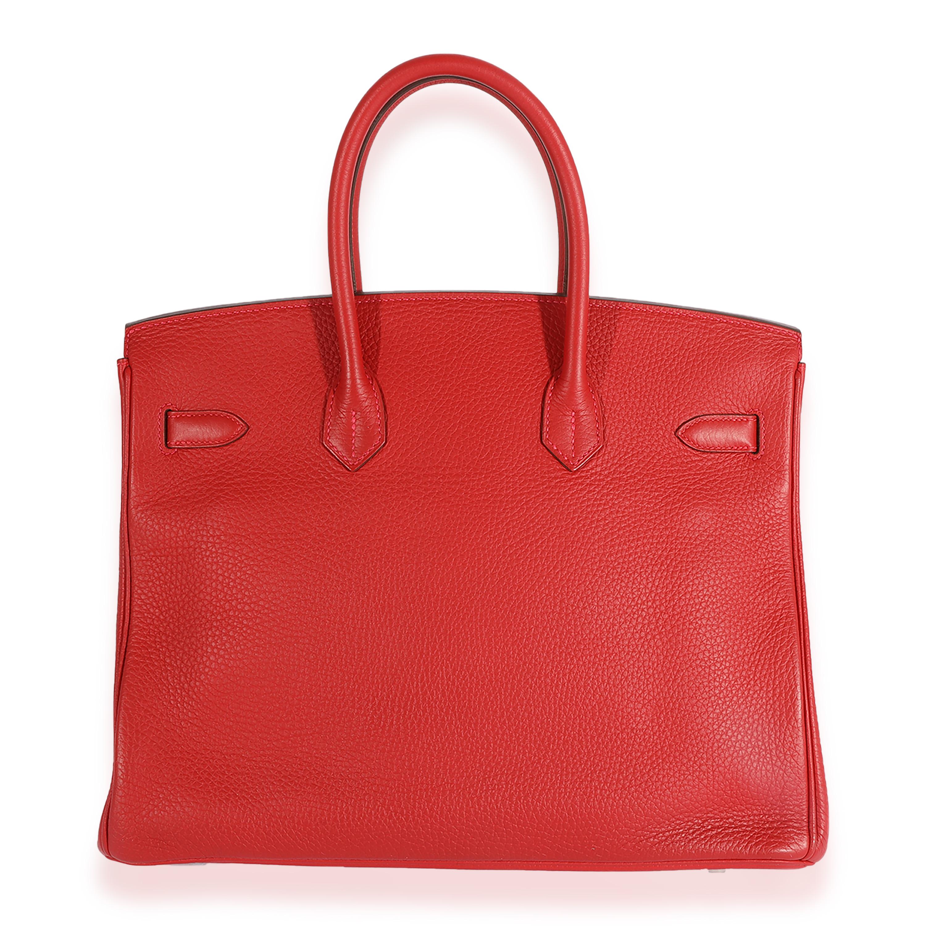 Red Hermès Rouge Casaque Togo Birkin 35 PHW