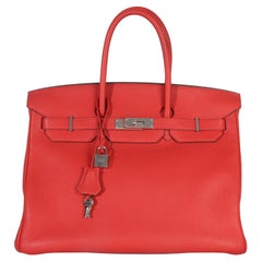 Hermès Rouge Casaque Togo Birkin 35 PHW