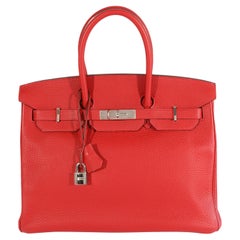Hermès Rouge Casaque Togo Birkin 35 PHW