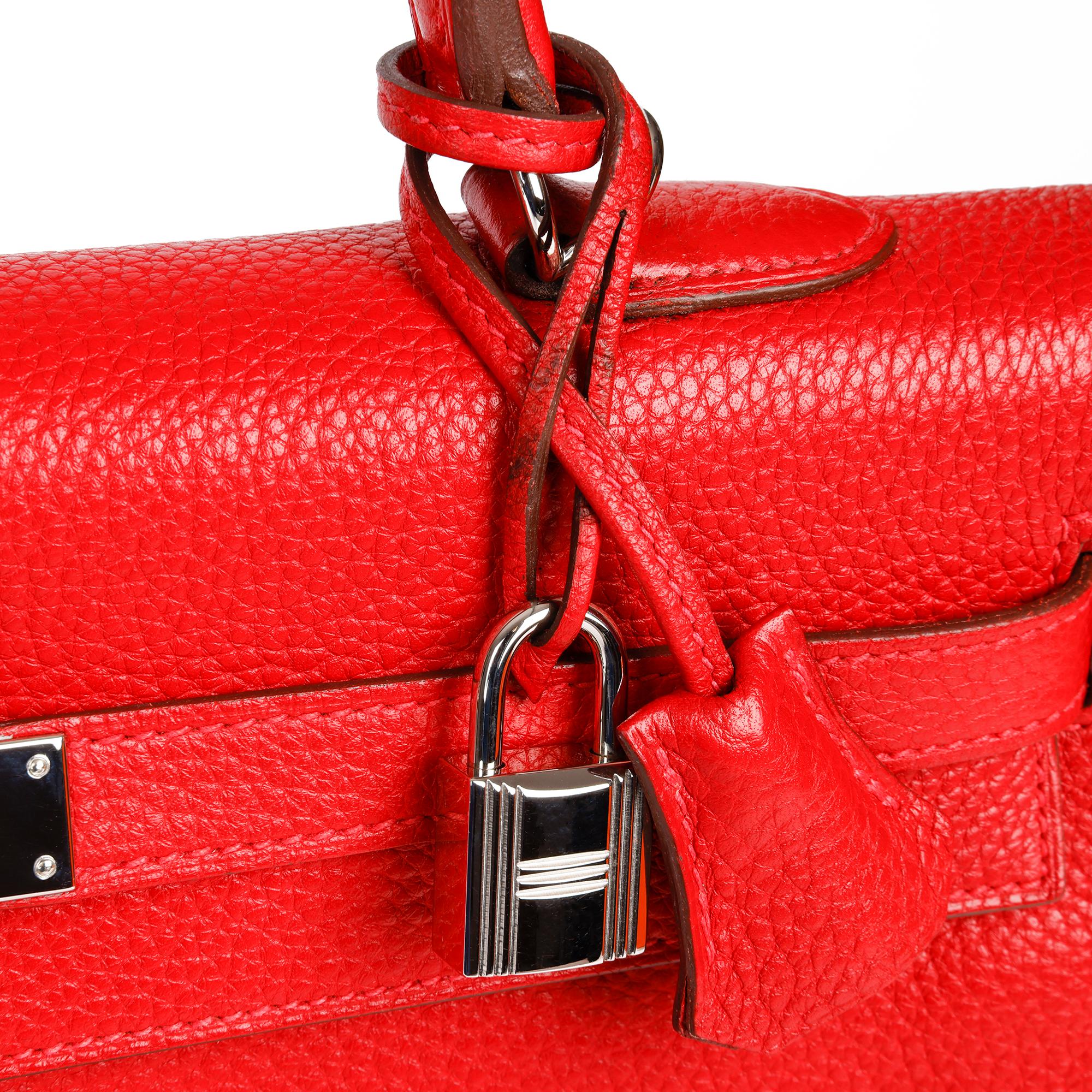 Hermès Rouge Casaque Togo Leather Kelly 35cm  4
