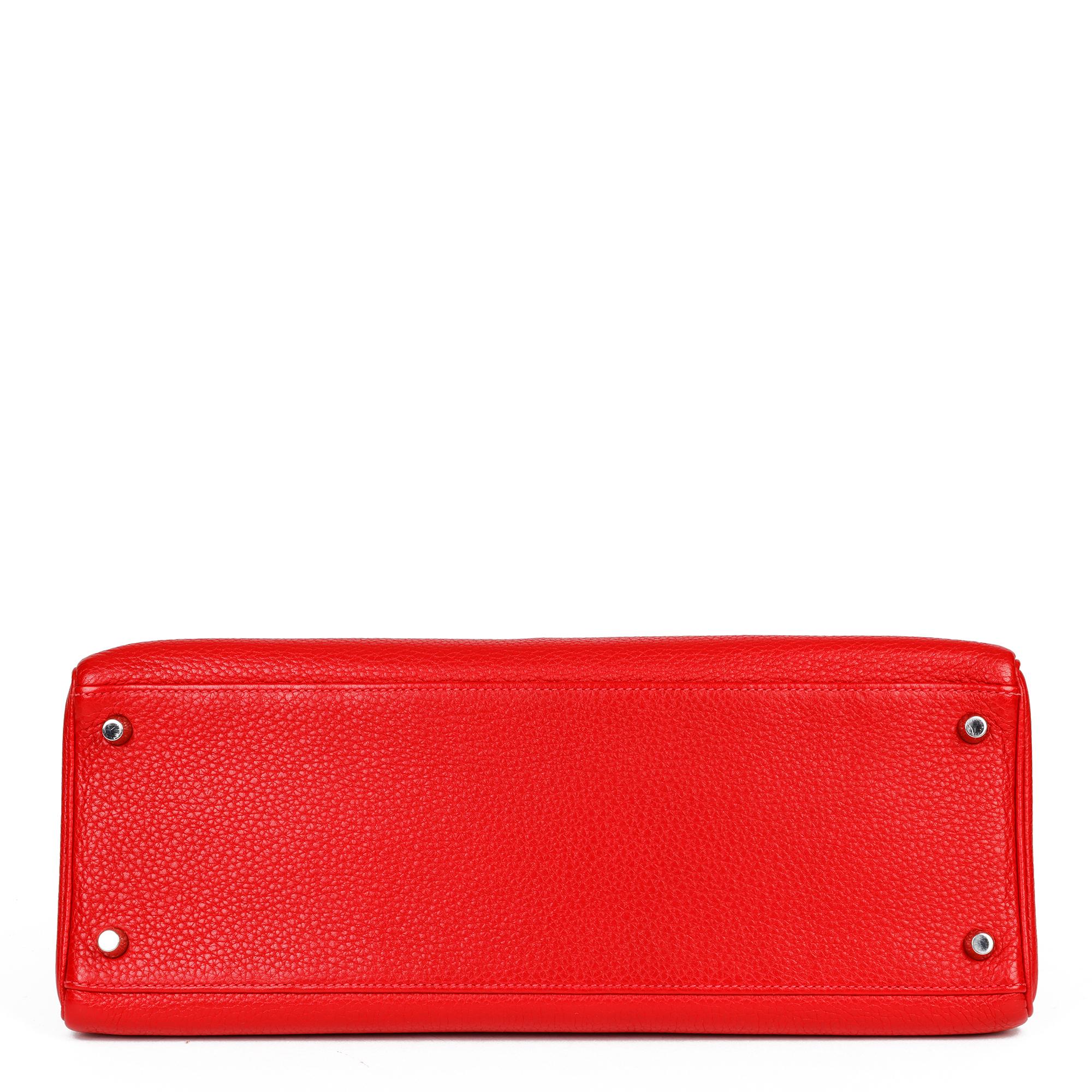 Red Hermès Rouge Casaque Togo Leather Kelly 35cm 