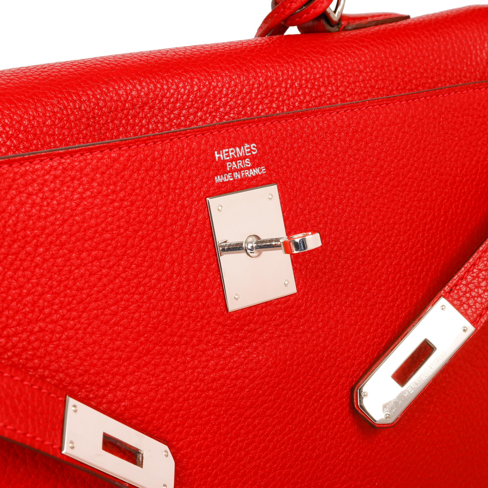 Women's Hermès Rouge Casaque Togo Leather Kelly 35cm 