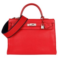 Hermès Rouge Casaque Togo Leather Kelly 35cm 