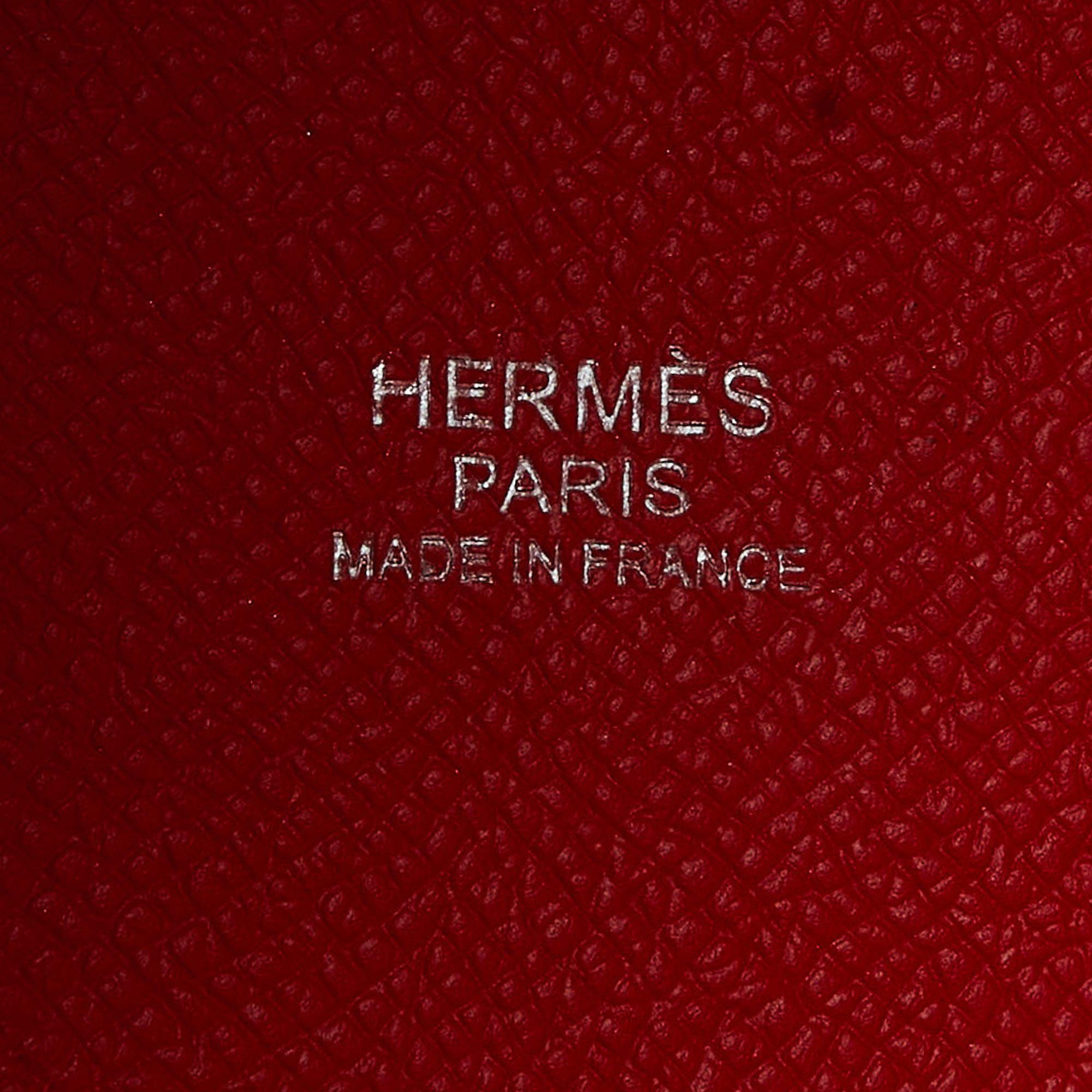 Hermes Rouge Coeur/Blue Du Nord/Rouge H Epsom Leather Picotin Lock 22 Bag For Sale 4