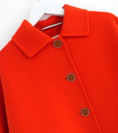 Chaqueta de cachemira de doble faz Hermes Rouge Cornaline