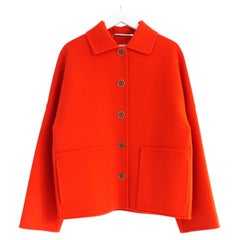 Chaqueta de cachemira de doble faz Hermes Rouge Cornaline