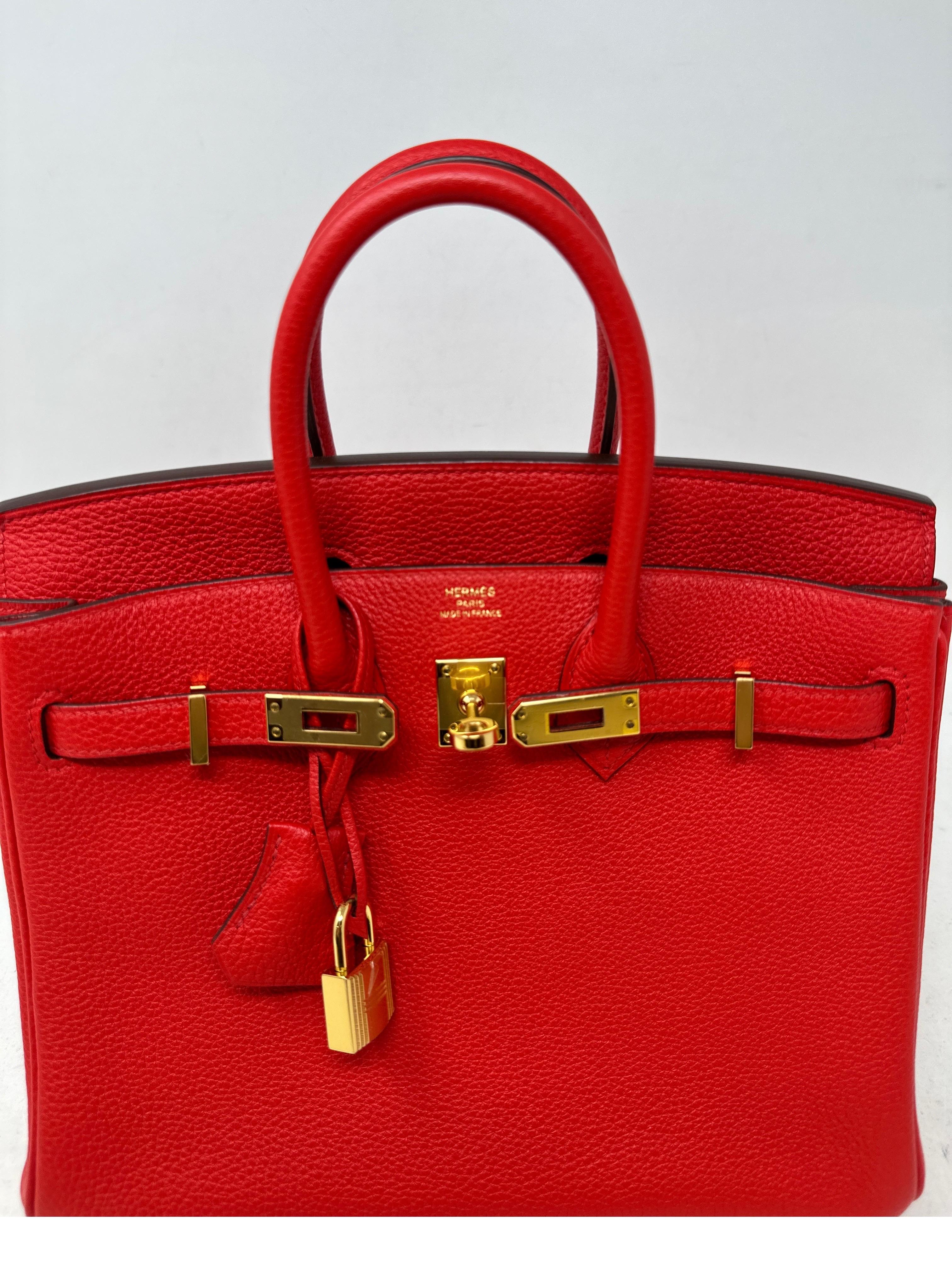 Women's or Men's Hermes Rouge De Coeur Birkin 25 Bag