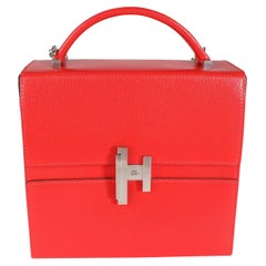 Hermes Cinhetic Bag Rouge de Coeur Shiny Alligator Permabrass Hardware