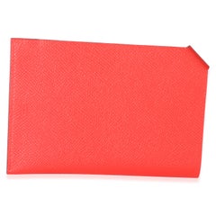Hermès Rouge De Coeur Rose Extreme Epsom Tarmac PM Passport Holder