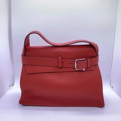 Hermès Rouge de Coeur S3 Leather Etribelt Top Handle Shoulder Bag PHW Stamp Q