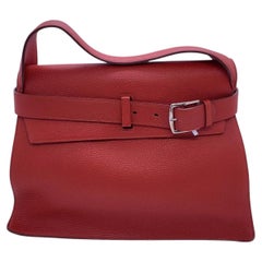Hermès Rouge de Coeur S3 Leather Etribelt Top Handle Shoulder Bag PHW Stamp Q