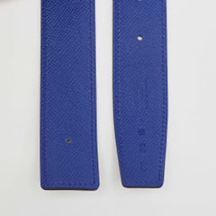 Hermes Rouge Electric Swift and Epsom Leather Reversible Belt Strap 95 CM