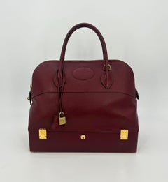 Hermes Rouge Epsom Leather Macpherson Bag c1990s