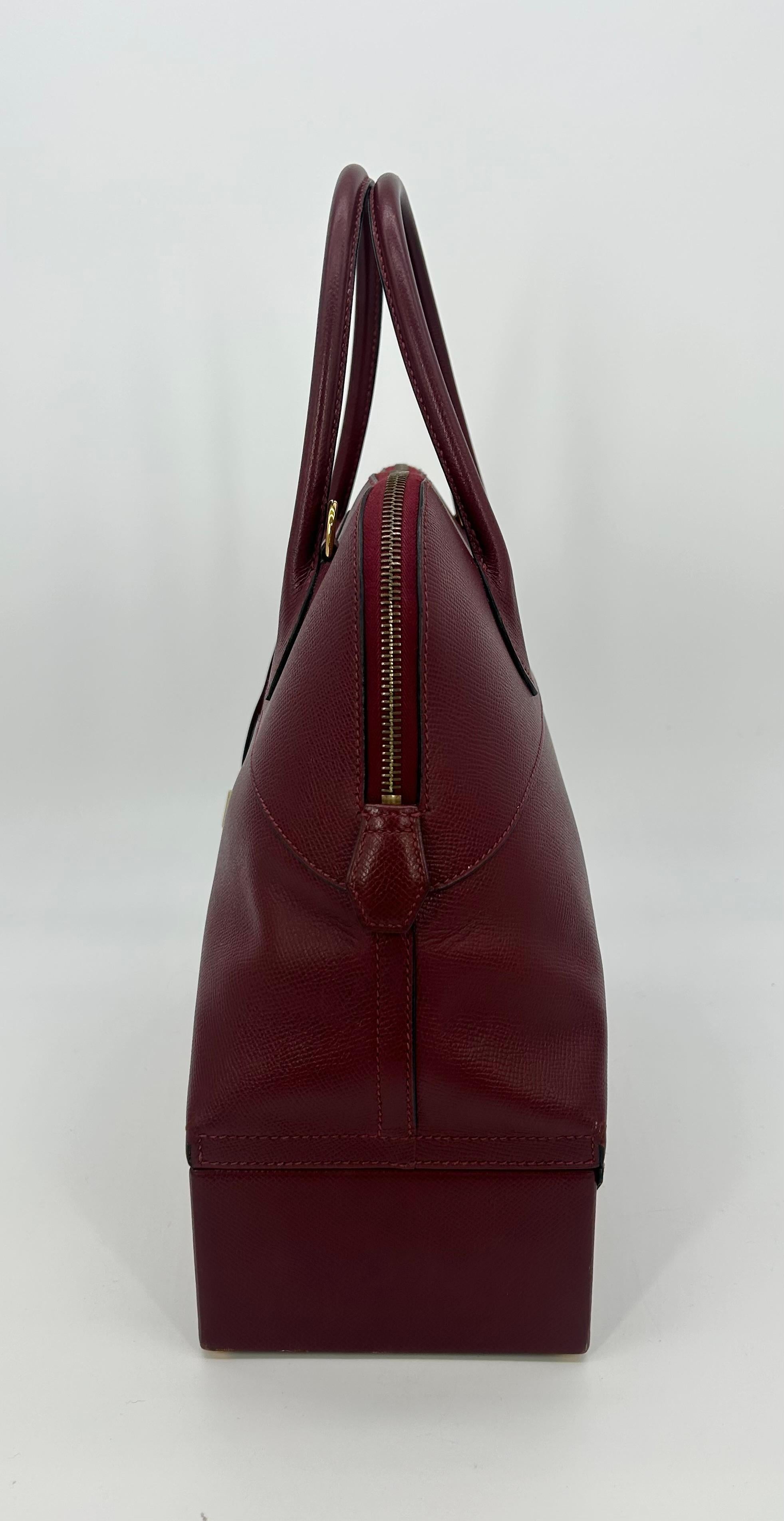 Hermes Rouge Epsom Leather Macpherson Bag c1990s For Sale 1