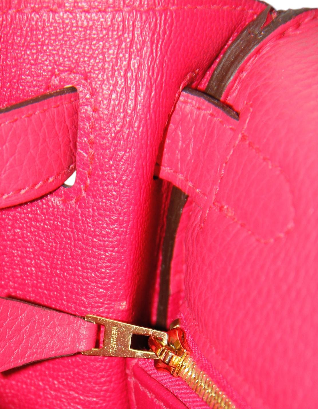 Hermes Rouge Extreme Togo Leather 28cm Retourne Kelly Bag GHW For Sale 6