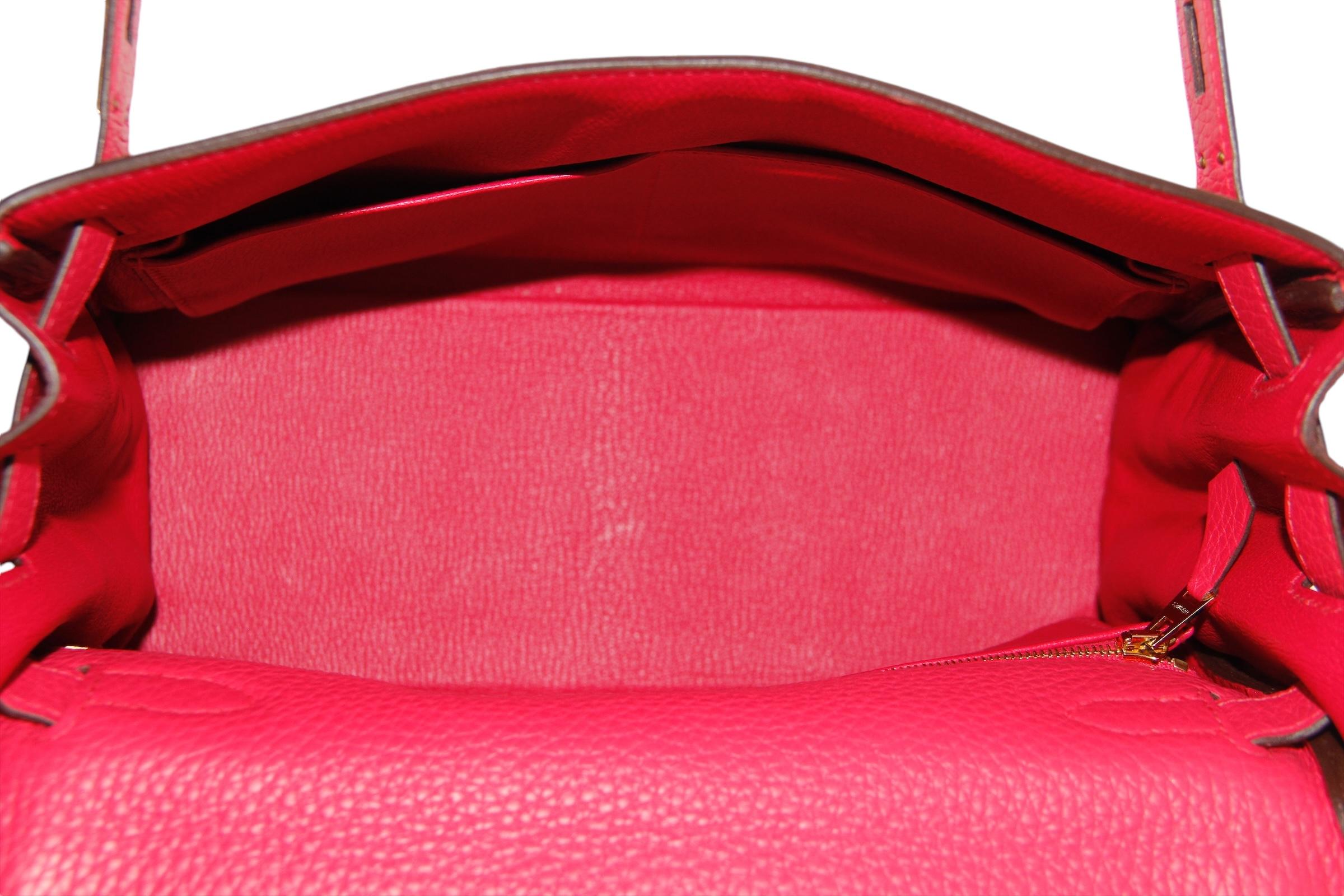 Hermes Rouge Extreme Togo Leather 28cm Retourne Kelly Bag GHW For Sale 1