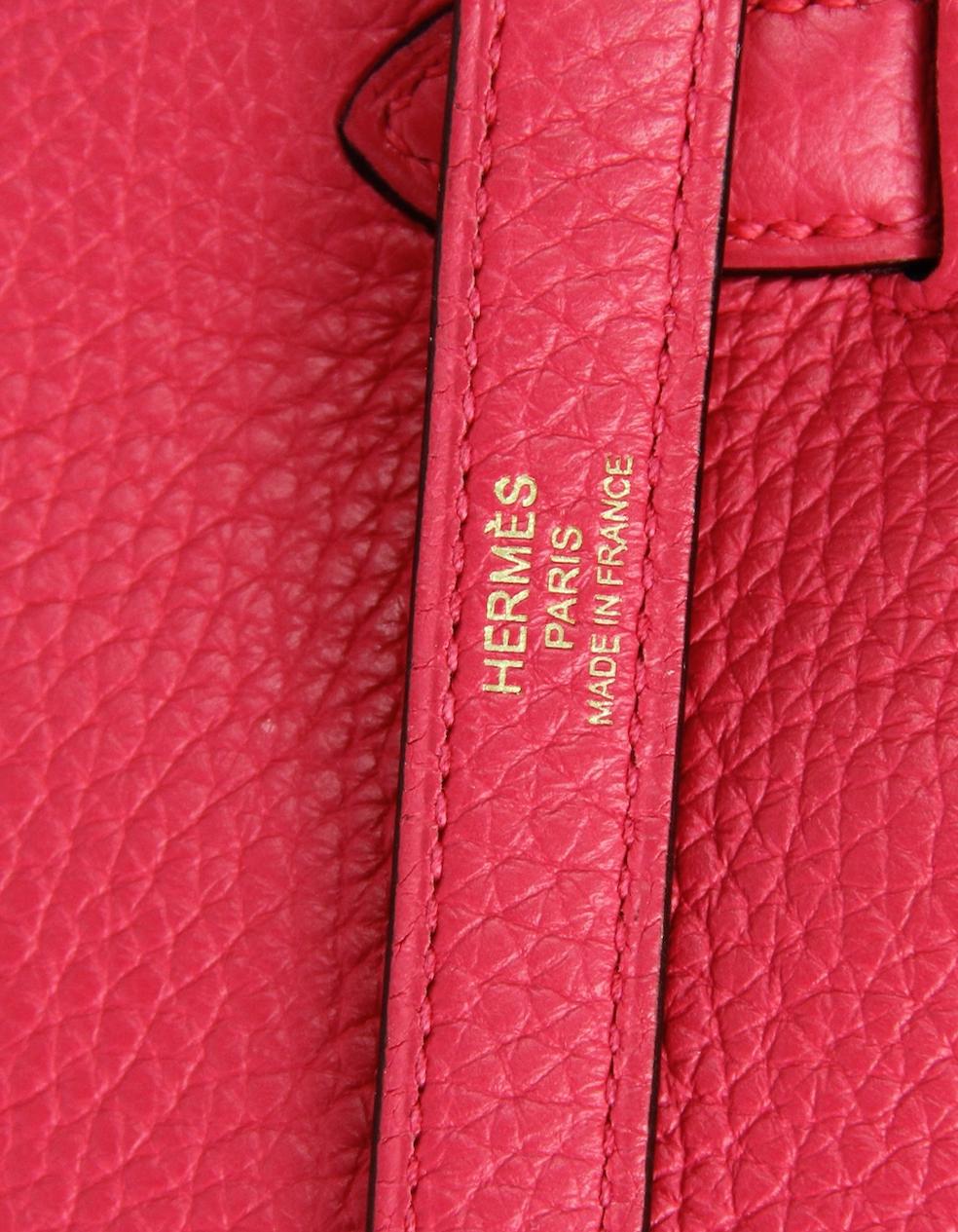 Hermes Rouge Extreme Togo Leather 28cm Retourne Kelly Bag GHW For Sale 2