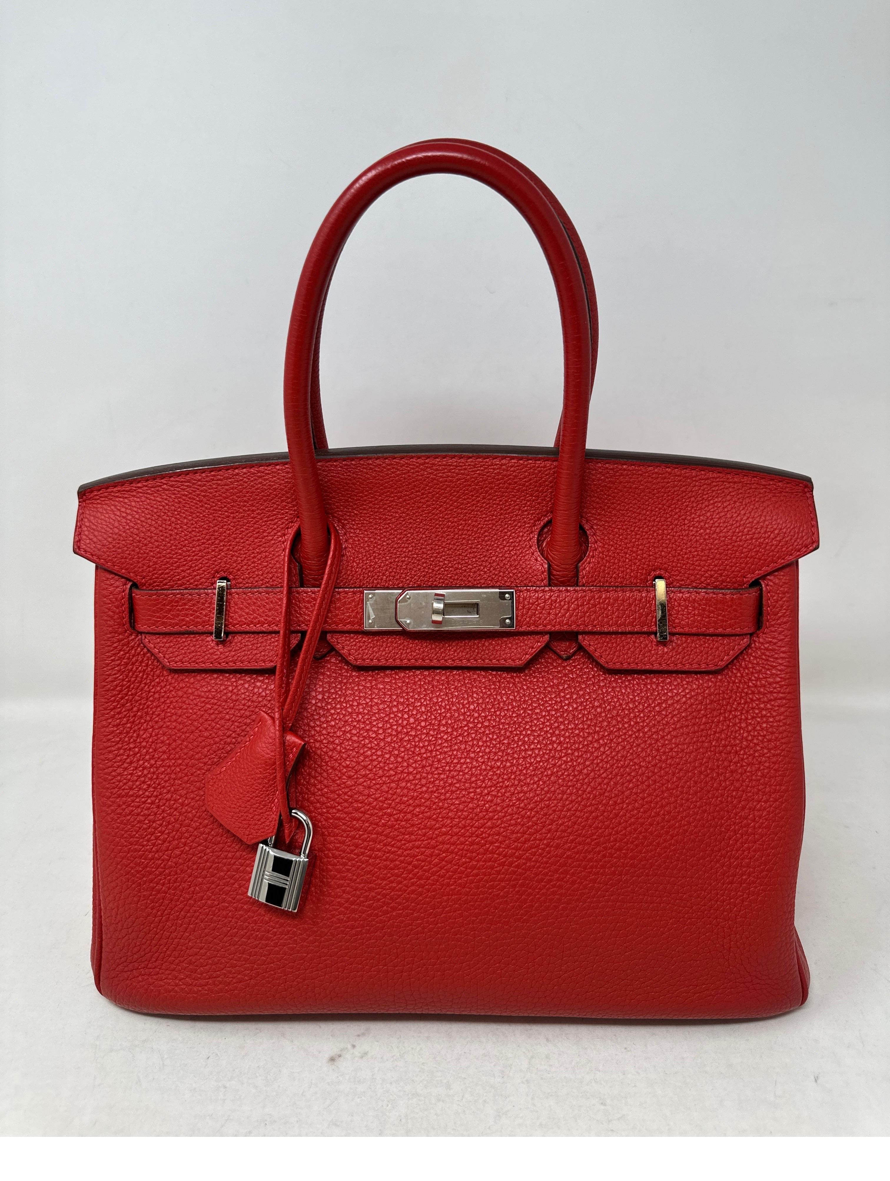 Hermès - Sac Birkin 30 Rouge Garance  8