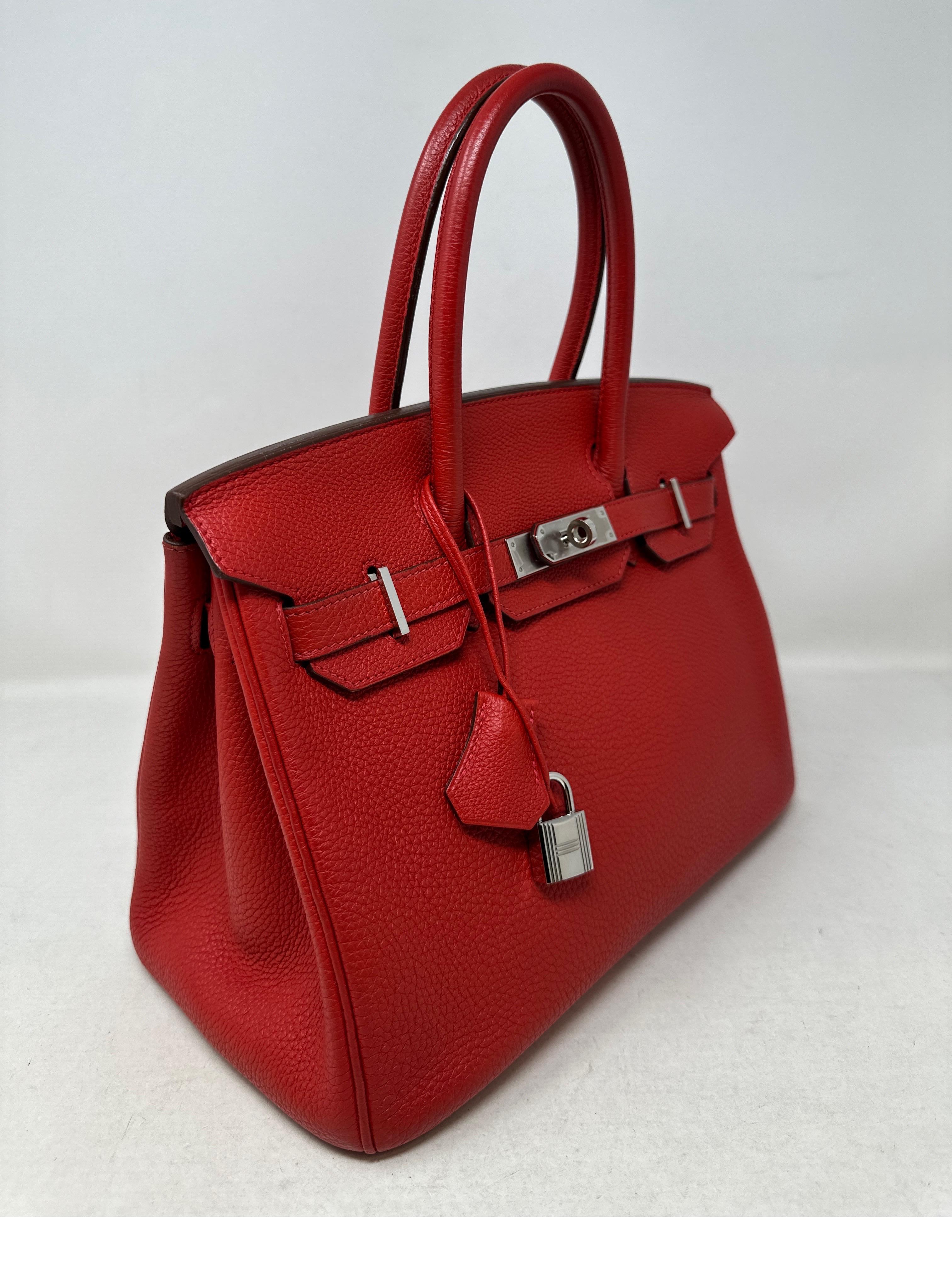 Hermès - Sac Birkin 30 Rouge Garance  15