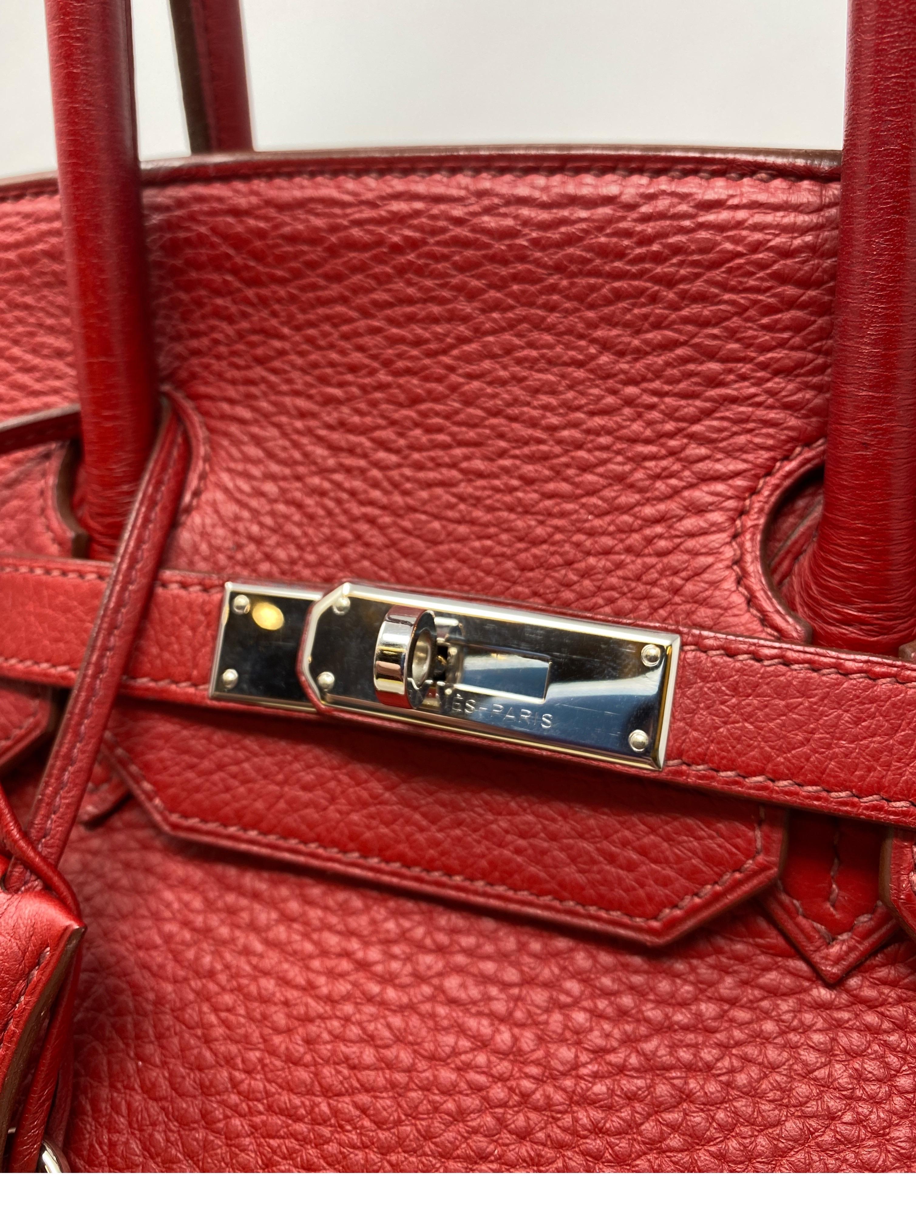 Hermes Rouge Garance Birkin 35 Bag 2