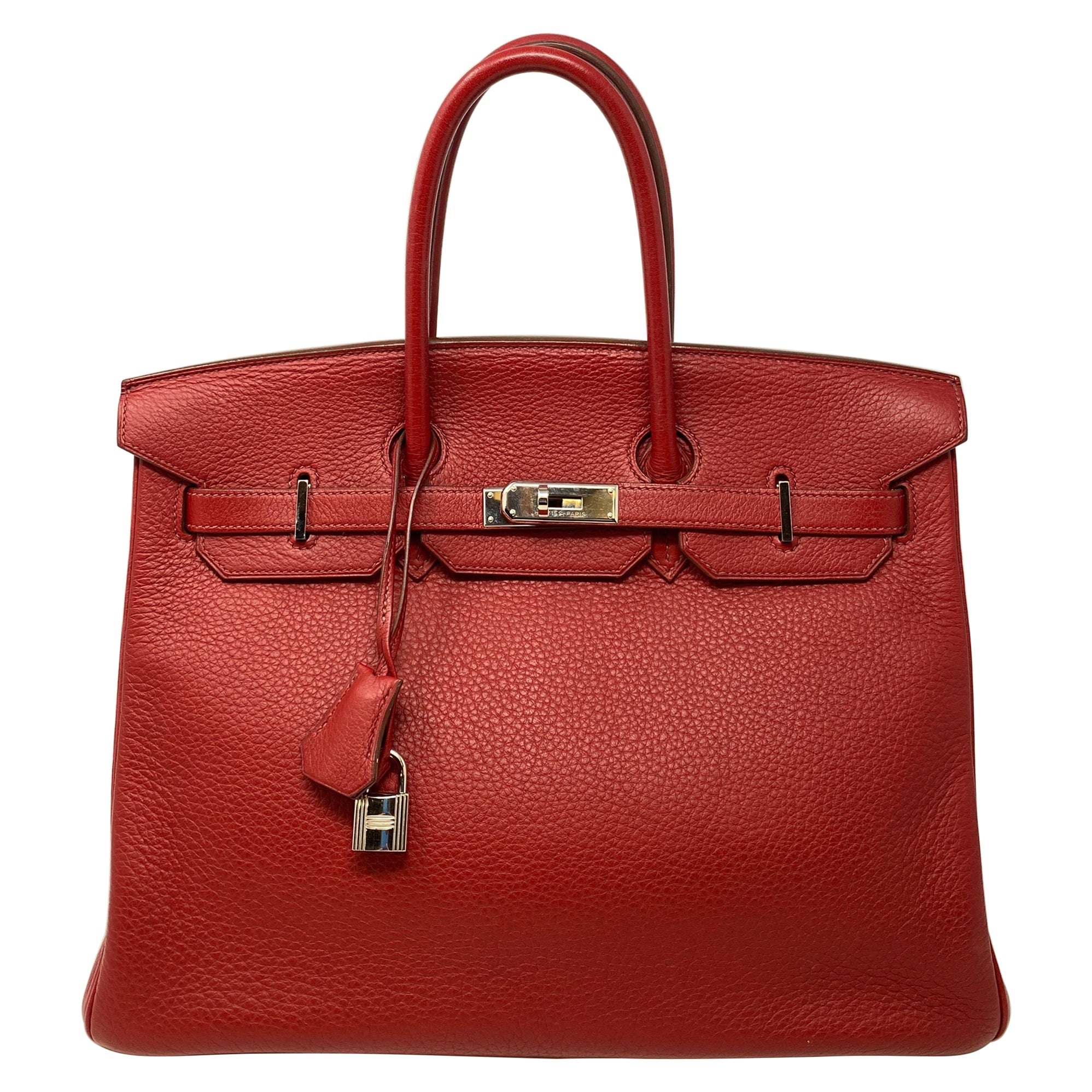 Hermes Rouge Garance Birkin 35 Bag