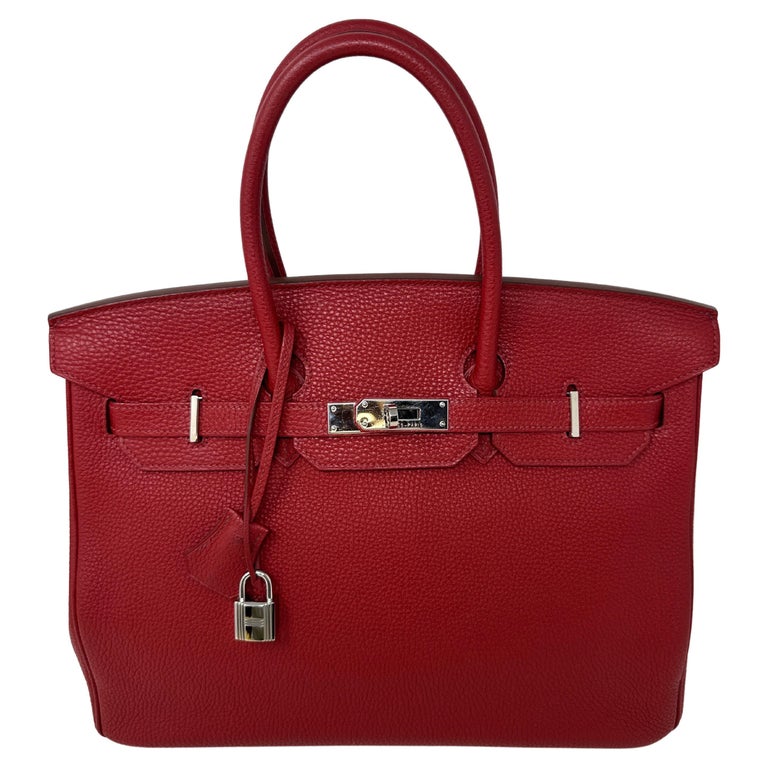 Hermes Rouge Garance Birkin 35 Bag For Sale at 1stDibs