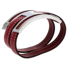Pulsera Hermès Rouge Garance Chamonix Pousse de piel