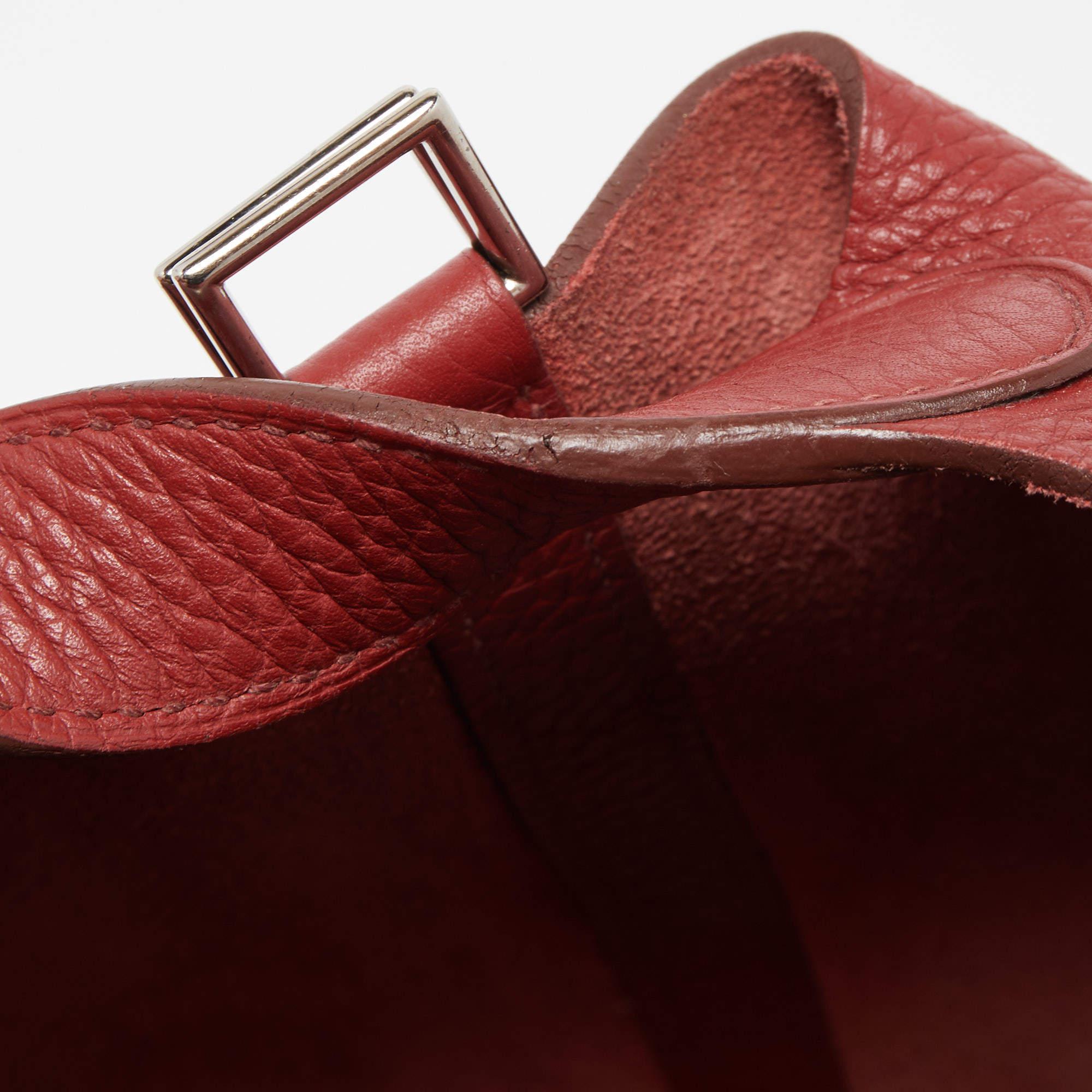 Hermes Rouge Garance Leather Picotin Lock 18 Bag 14