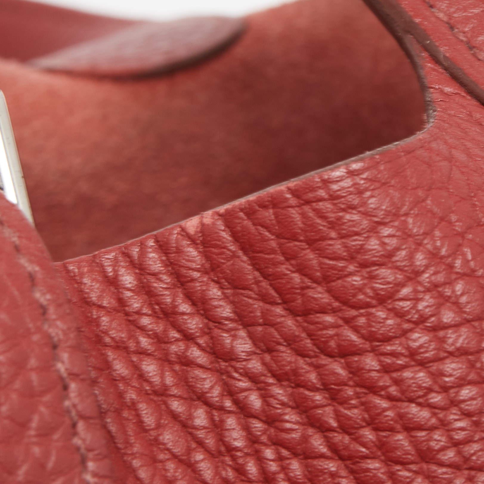 Hermes Rouge Garance Leather Picotin Lock 18 Bag 4